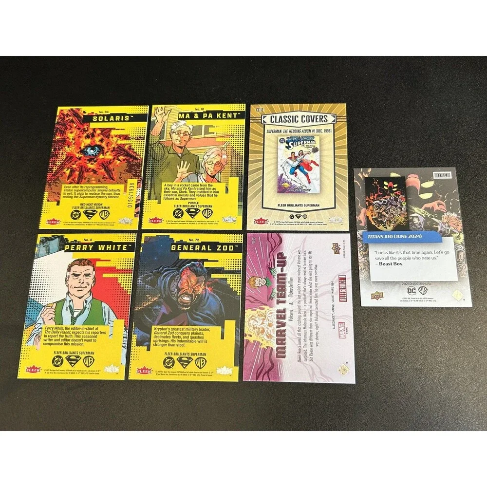 Bulk Lot of 500+ Marvel / DC Trading Cards - Topps Finest, Chrome, Fleer Ultra